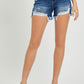 Full Size High Rise Distressed Denim Shorts