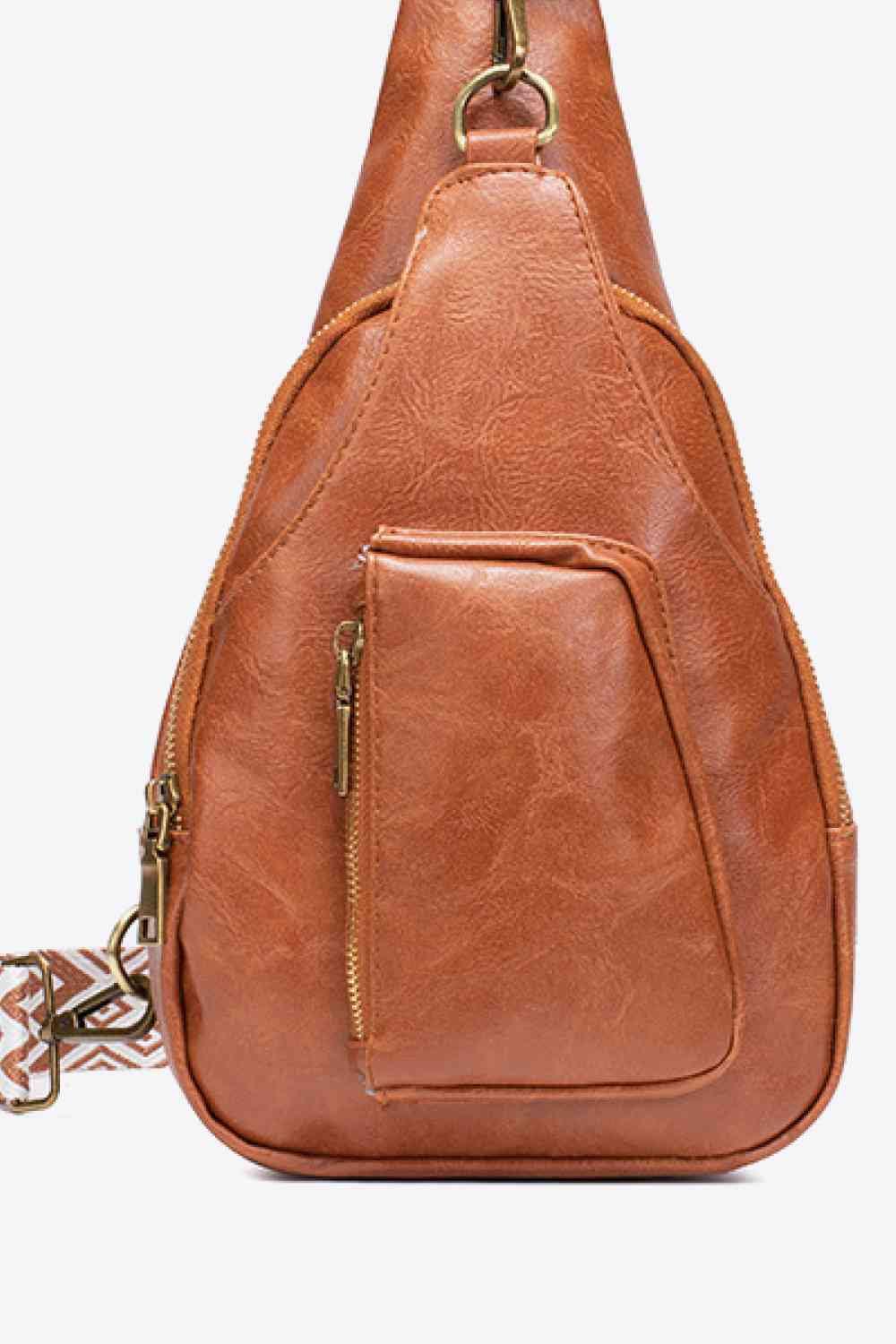 "All the Feels" Medium PU Leather Sling Bag | Adjustable Strap