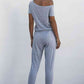One Shoulder Tied Jumpsuit with Pockets | Long Length