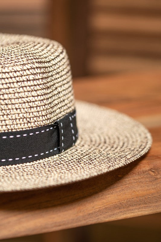 Two Tone Straw Summer Hat