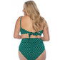 Green Polka Dot High Waist Bikini Set PLUS