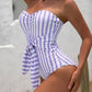 Sexy One Piece Striped Swimsuit
