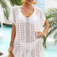 Openwork Plunge Dolman Sleeve Cover-Up Dress