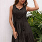 Tassel Tie Lace Trim Sleeveless Dress