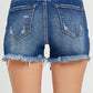 Full Size High Rise Distressed Denim Shorts