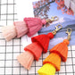 Vibrant 4-Pack Multicolored Fringe Keychain Set - Women's Boutique Exclusive