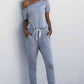 One Shoulder Tied Jumpsuit with Pockets | Long Length