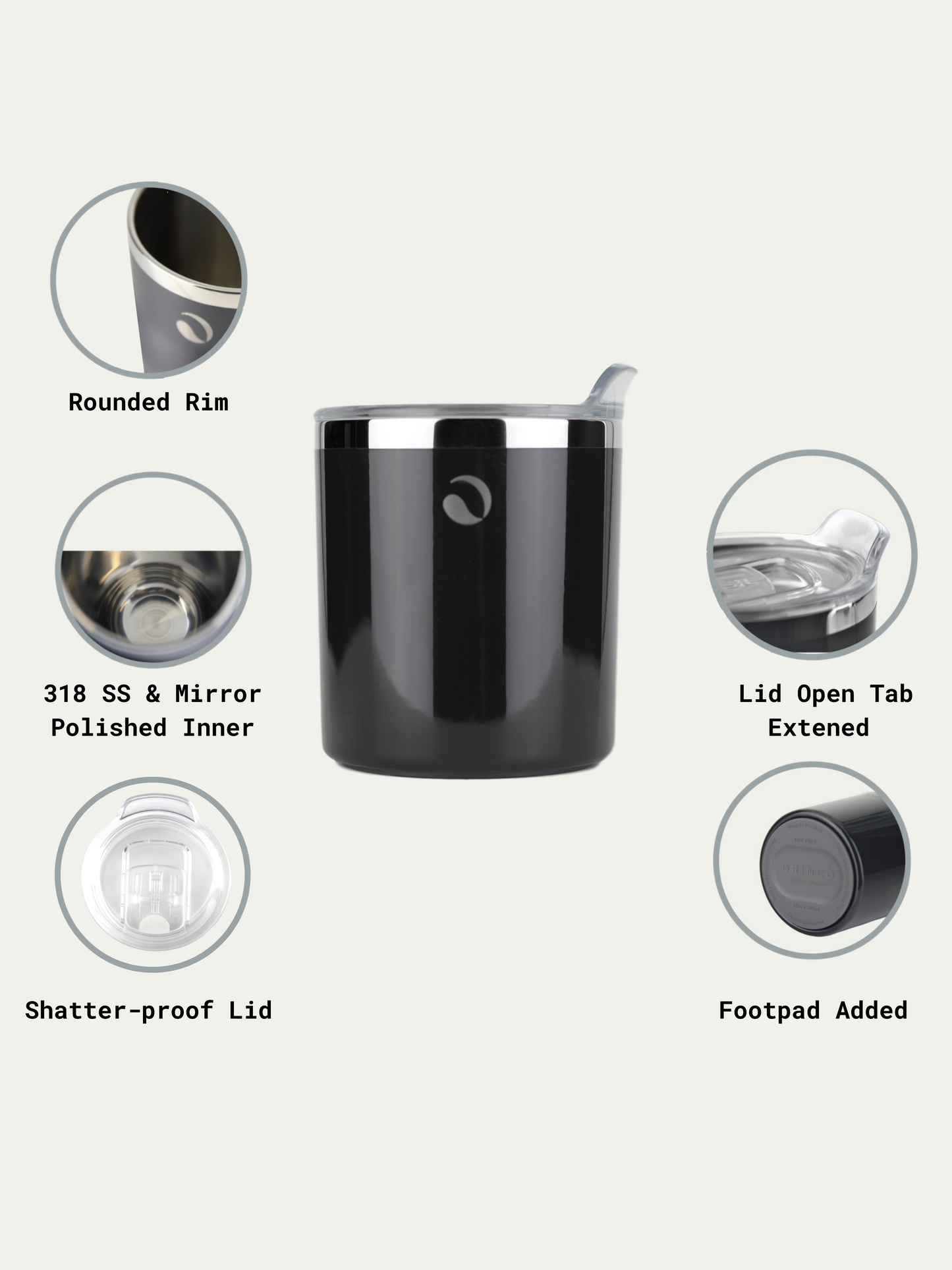DRINCO- 10oz Vacuum Insulated Tumbler