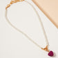 Rhinestone Heart Pearl Beaded Necklace