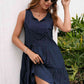 Tassel Tie Lace Trim Sleeveless Dress