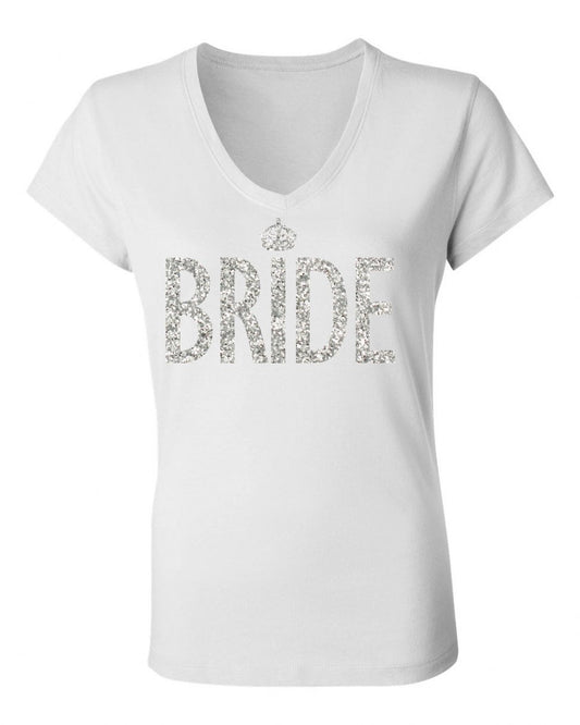 BRIDE Glitter V-neckT-SHIRT